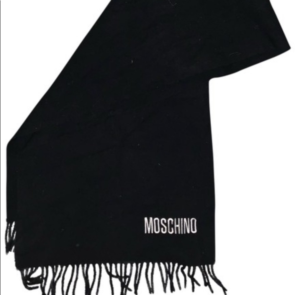 Moschino Logo Wool Scarf